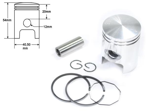 Dugattyú szett 2T Piaggio Typhoon/ Gilera 40.5mm 12 csapszeg