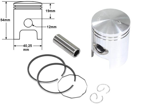 Dugattyú szett 2T Piaggio Typhoon/ Gilera 40.25mm 12 csapszeg