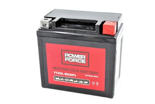 Akkumulátor 12V 5AH POWER FORCE (YTX5L-BS) (Zselés)