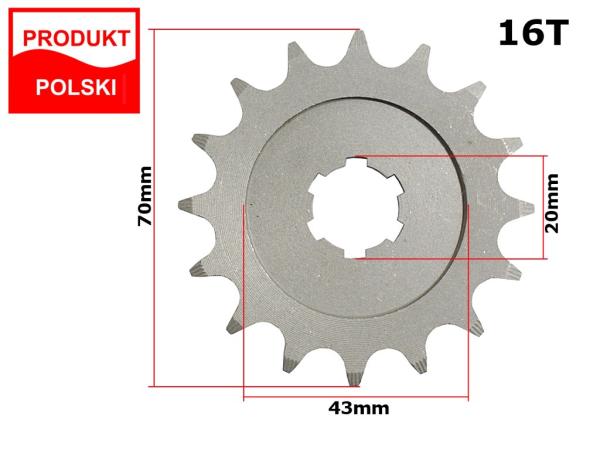 Lánckerék első ETZ150 428 16 fogas
