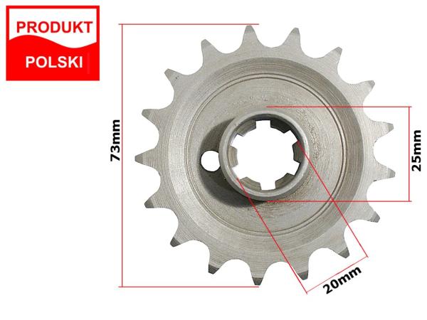 Lánckerék első ETZ250 428 17 fogas