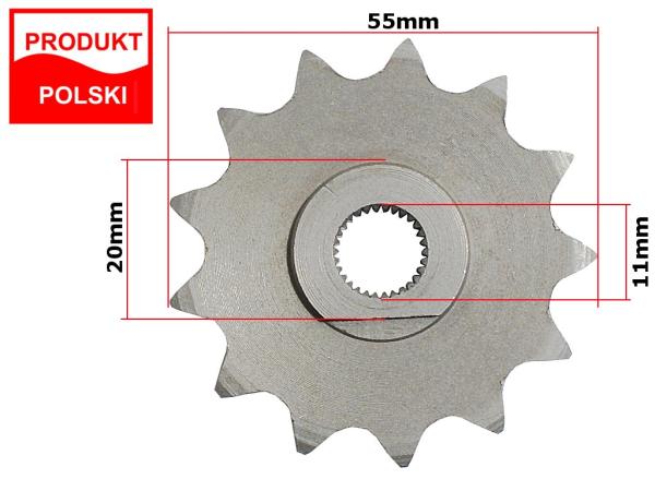 Lánckerék első KOMAR - 415 13 fogas