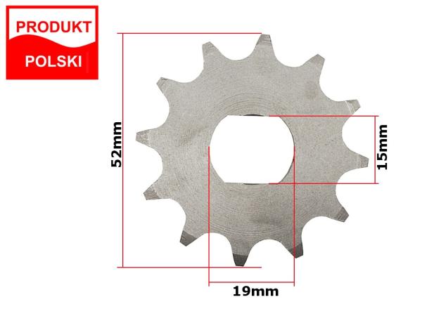 Lánckerék első Simson S51 - 420 12 fogas