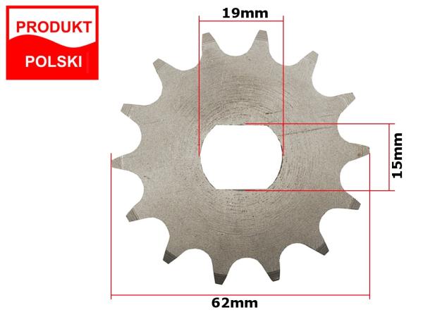 Lánckerék első Simson S51 - 420 14 fogas