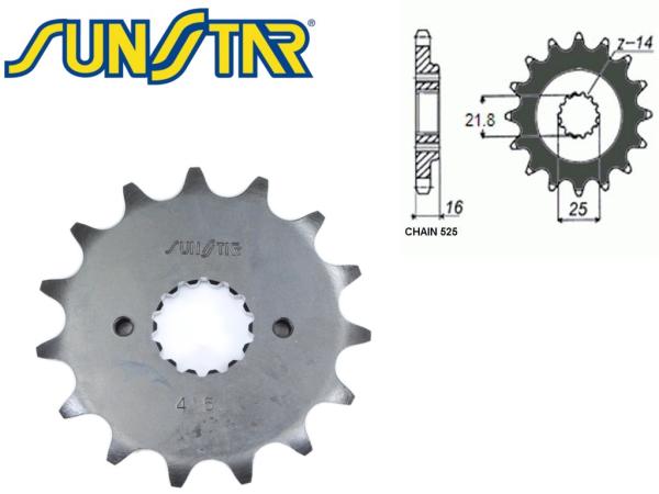 Lánckerék első SUNSTAR SUNF415 (525 - 15 fogas)