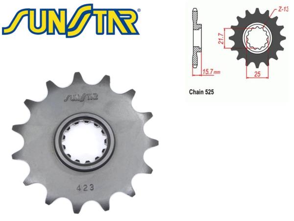 Lánckerék első SUNSTAR SUNF423 (525 - 15 fogas)