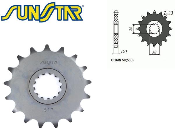 Lánckerék első SUNSTAR SUNF517 (530 - 17 fogas)
