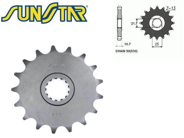 Lánckerék első SUNSTAR SUNF519 (530 - 17 fogas)