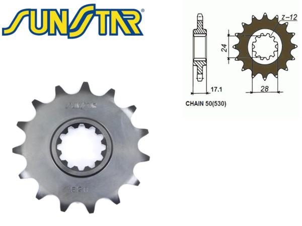 Lánckerék első SUNSTAR SUNF520 (530 - 15 fogas)