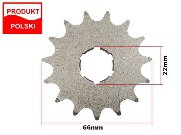 Lánckerék első WSK 175 - 428 15 fogas