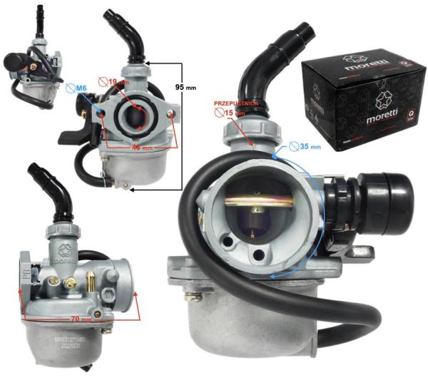 Karburátor Dirt bike/ Pit Bike / Quad / ATV-50-70-110-125ccm - (PZ19) - Moretti