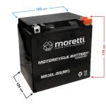 Akkumulátor 12V 30AH Zselés, AGM (MB30L-BS)