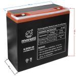 Akkumulátor 12V 20AH Zselés, AGM, elektromos rollerhez (6-DZM-20)