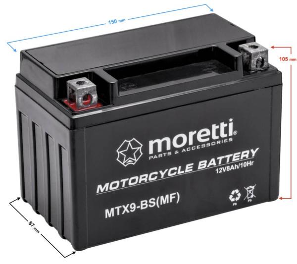 Akkumulátor 12V 8AH Zselés, AGM (MTX9-BS)