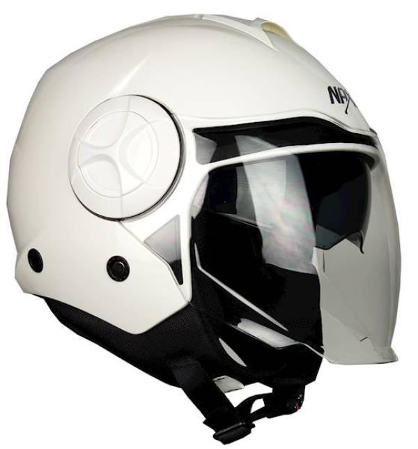 Naxa S24-C Nyitott Bukósisak Napszemüveggel (Fehér)