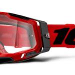 100% - Racecraft 2 USA Piros Cross Szemüveg - Átlátszó plexivel