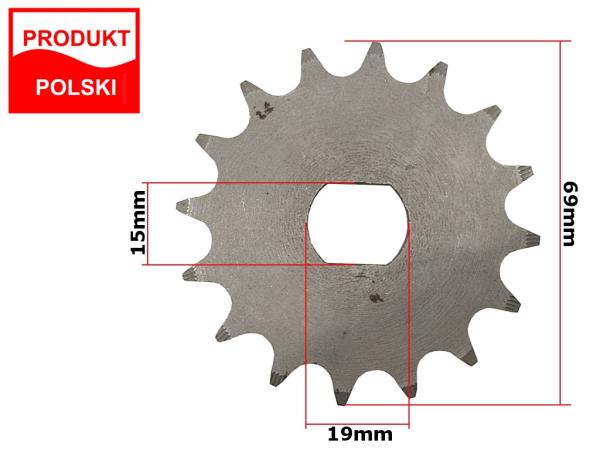Lánckerék első Simson S51 - 420 16 fogas