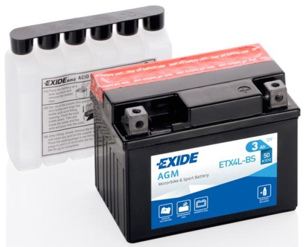 Akkumulátor EXIDE 12V 3AH (zselés) (ETX4L-BS)