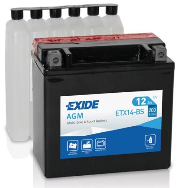 Akkumulátor EXIDE 12V 12AH (zselés) (YTX14-BS, ETX14-BS)