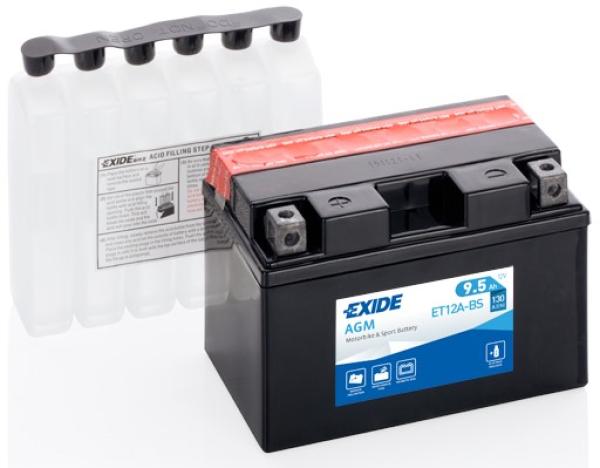 Akkumulátor EXIDE 12V 9, 5AH (zselés) (YT12A-BS, ET12A-BS)