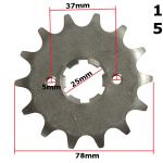 Lánckerék első 530 14fogas 25mm-es tengelyre ATV/ Quad 150ccm