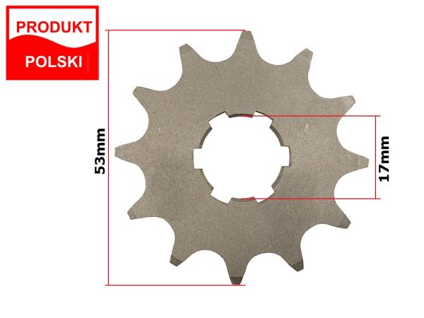 Első lánckerék 415 12T, 17mm-es tengelyre Jawa 50