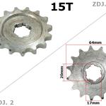 Első lánckerék 428 15T, 20mm-es tengelyre MZ ETZ 150 (Made in Poland)