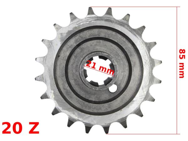 Első lánckerék 428 20T, 21mm-es tengelyre MZ ETZ 250