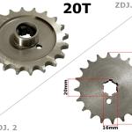 Első lánckerék 428 20T, 20mm-es tengelyre MZ ETZ 250 (Made in Poland)