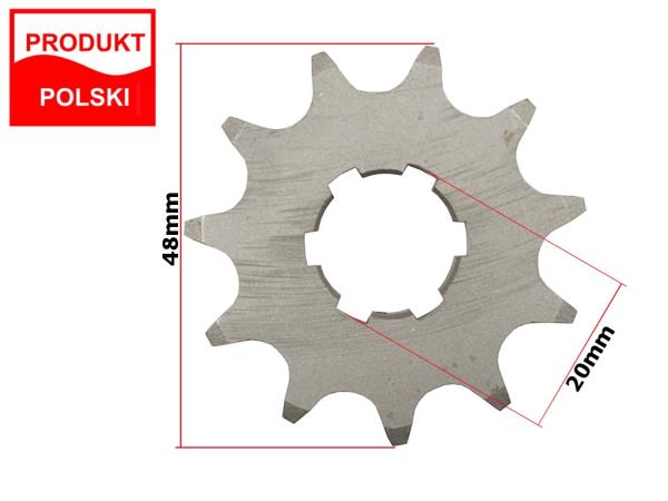Első lánckerék 428 11T, 20mm-es tengelyre WSK 125 (Made in Poland)