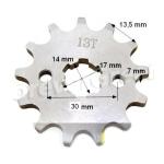 Lánckerék első 428 13 fogas 17mm-es tengelyre