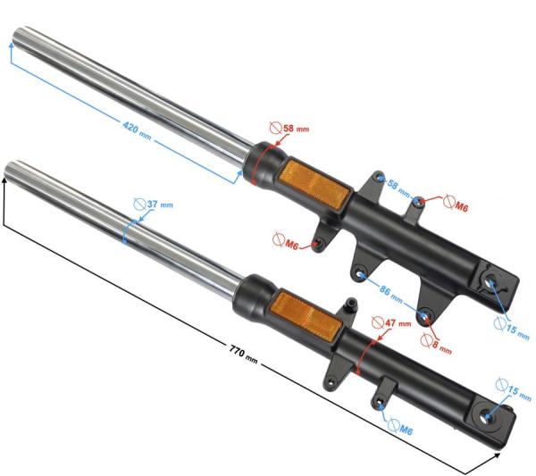 Első teleszkóp szett Barton GT 125 - Moretti