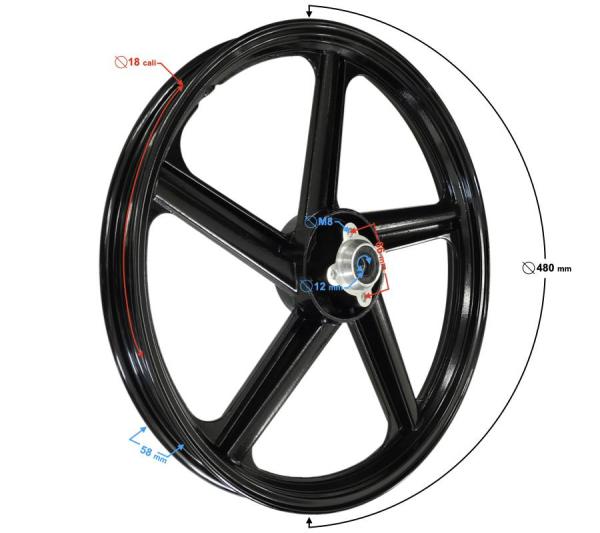 Első felni 1.60-18" Barton Sprint 2 - Moretti