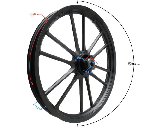 Első felni 1.60-18" Barton Classic 125 - Moretti