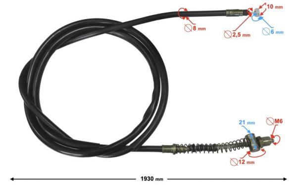Fékbowden 193cm Barton Scalpel - Moretti