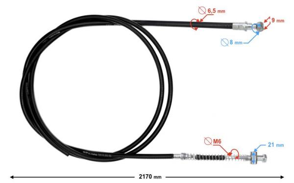 Fékbowden hátsó 217cm Barton Energy / E-Max - Moretti