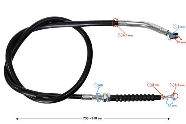 Kuplung bowden 95cm Barton Blade R - Moretti