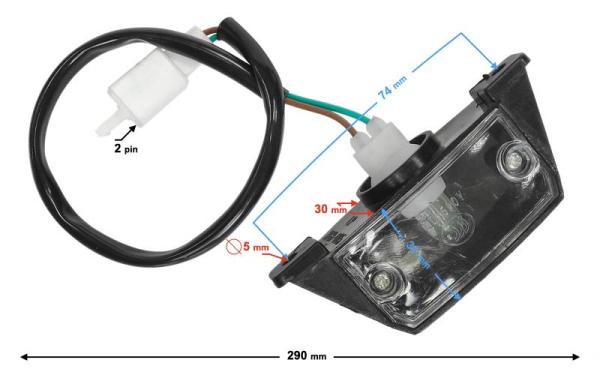 Rendszámtábla világítás Barton Scalpel - Moretti