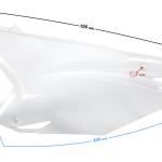 Bal hátsó idom (fehér) Barton NXT 250 - Moretti