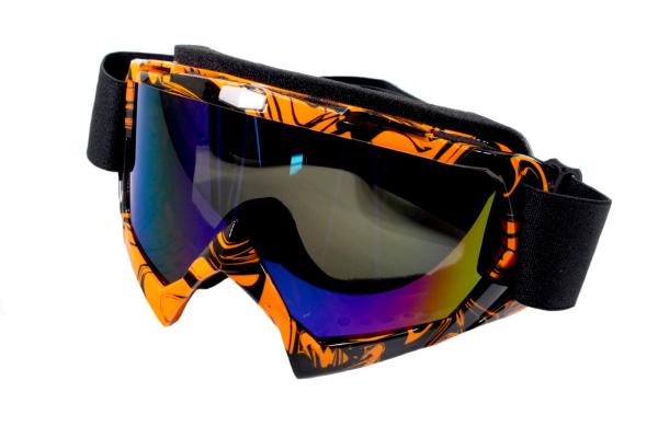 WB P-22 Cross Szemüveg Színes Plexivel (Narancssárga - Fekete)