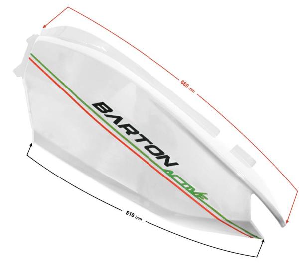 Bal hátsó burkolat (fehér) Barton Active E5 - Moretti