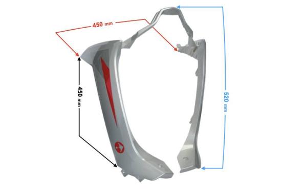 Első alsó burkolat (szürke) Barton Scalpel - Moretti