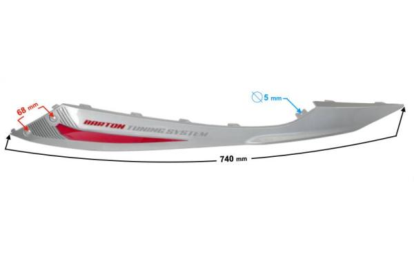 Küszöb burkolat bal (szürke) Barton Scalpel - Moretti