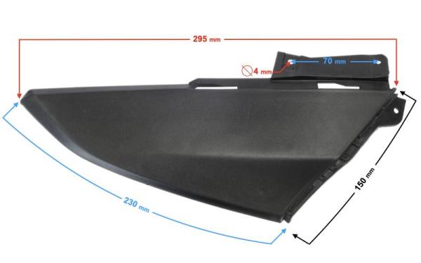 Jobb első burkolat (fekete) Barton Scalpel - Moretti