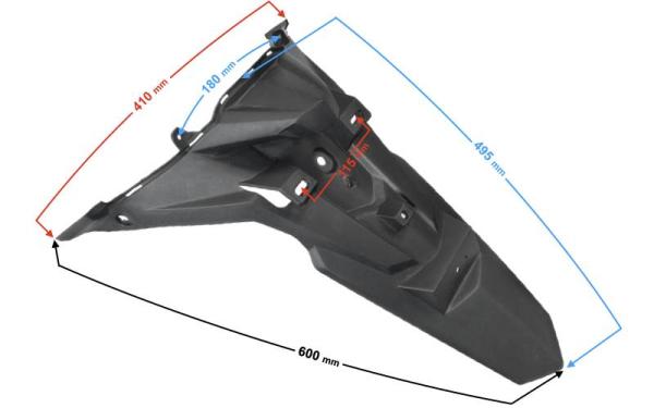 Hátsó sárvédő burkolat (fekete) Barton Scalpel - Moretti