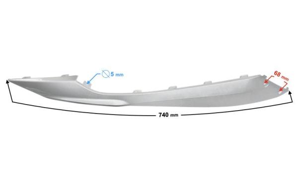 Küszöb burkolat jobb (szürke) Barton Scalpel - Moretti