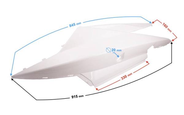 Jobb oldalsó idom (fehér) Barton E-Max - Moretti