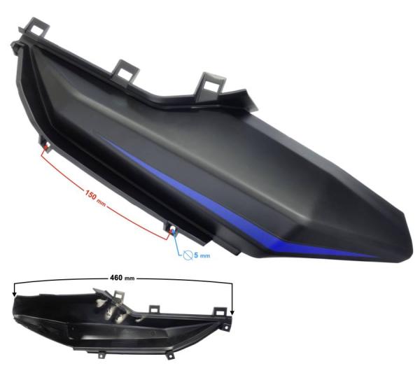 Benzintank burkolat jobb (fekete-kék) Barton Blade R - Moretti