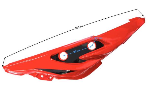 Jobb hátsó burkolat (piros) Barton GT 125 - Moretti