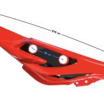 Bal hátsó burkolat (piros) Barton GT 125 - Moretti